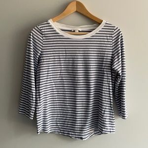 COS blue white stripe top